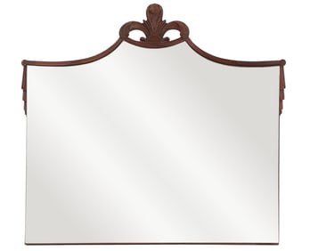 PLUME CARVED MAHOGANY MIRROR C 1935.