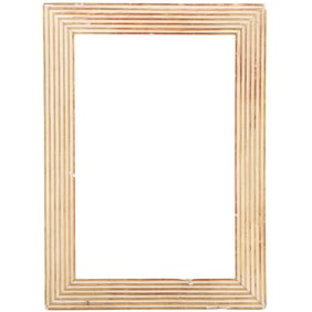 NINETEENTH CENTURY FRENCH EMPIRE PAINTED AND GILT WOOD MIRROR FRAME