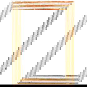 NINETEENTH CENTURY FRENCH EMPIRE PAINTED AND GILT WOOD MIRROR FRAME: Nineteenth century French Empire painted and gilt wood mirror frame, frame only. Interior- Ht: 30.5", Wd: 20". Ht: 38.25" Wd: 27.75"