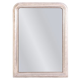 LARGE FRENCH LOUIS PHILIPPE SILVER GILT MIRROR WITH A WONDERFUL SURFACE C 1860.