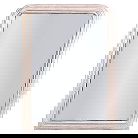 LARGE FRENCH LOUIS PHILIPPE SILVER GILT MIRROR WITH A WONDERFUL SURFACE C 1860.: Large French Louis Philippe silver gilt mirror with a wonderful surface C 1860. Ht: 57.5" Wd: 42.25"