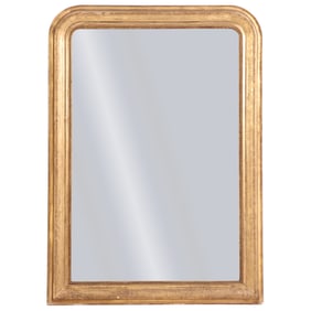 LARGE FRENCH LOUIS PHILIPPE GILTWOOD MIRROR HAVING INCISED DETAILS AND A GREAT SURFACE C 1860.