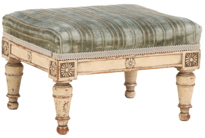 FRENCH PAINTED DIRECTOIRE STYLE FOOT STOOL C 1920.