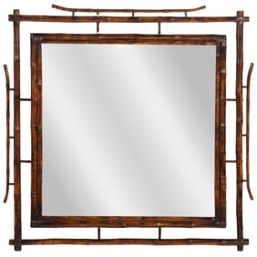 WALL HUNG BAMBOO MIRROR C 1975