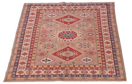 AN UZBEK KAZAK RUG 5' X 6'9"
