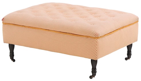 FRENCH NAPOLEON III OTTOMAN ON WHEELS C 1880.