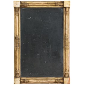 A NINETEENTH CENTURY CONTINENTAL, NEOCLASSICAL STYLE GESSO AND GILTWOOD MIRROR.