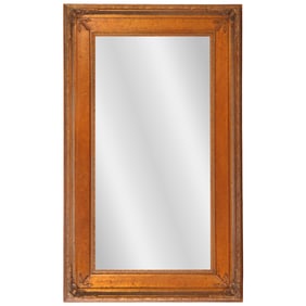 LARGE MODERN FRENCH STYLE MIRROR WITH WIDE BORDER AND BEVELED GLASS MIRROR.