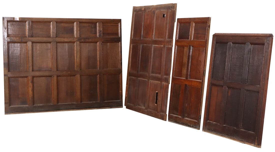 A LOT OF FOUR ASSORTED OAK PANELS C 1900. (1 of 6)