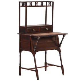 AESTHETIC MOVEMENT WRITING DESK HAVING TWO DRAWERS C 1880.