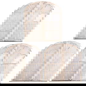 THREE MATCHING PAINTED WOOD FRENCH WINDOWS C 1880.: Three matching painted wood French windows C 1880. Each panel has a width of 28.25". Ht: 59" Wd: 28.25"