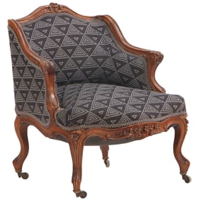 CARVED LOUIS XV STYLE BOUDOIR CHAIR C 1910. PERFECT FOR YOUR DOG OR CAT.