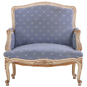 FRENCH PAINTED MARQUIS IN THE LOUIS XV STYLE C 1900.