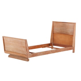 FRENCH CERUSED OAK DAY BED OR TWIN BED C 1940.