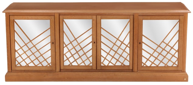 FRENCH OAK SIDEBOARD ATTRIBUTED TO JEAN CLAUDE MAHEY C 1980.