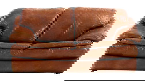 FRENCH LEATHER SETTEE BY ROCHE BOBOIS.