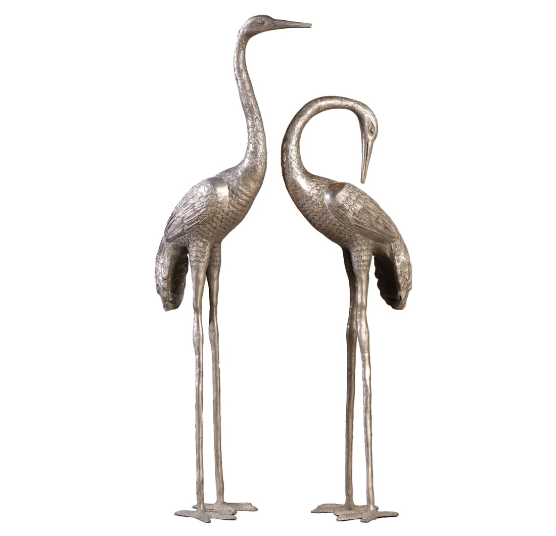 44" BRONZE CRANES FOR YOUR GARDEN. (1 of 7)