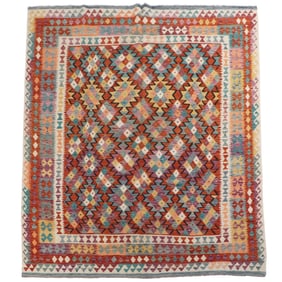 A TURKISH KILIM RUG 8' X 9'4"
