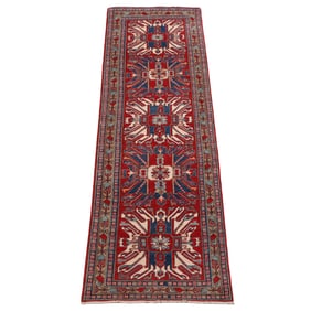 AN UZBEK EAGLE KAZAK RUNNER RUG 2'0' X 8.9'