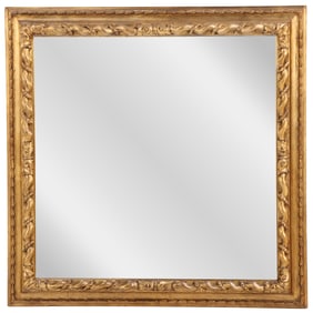 ORNATE GILTWOOD AND GESSO MIRROR C 1940.