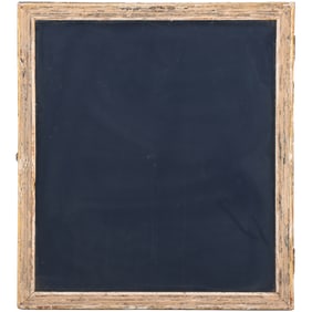 A LARGE PAINTED MARQUEE OR SHADOW BOX FRAME HAVING GILT HIGHLIGHT REMNANTS.