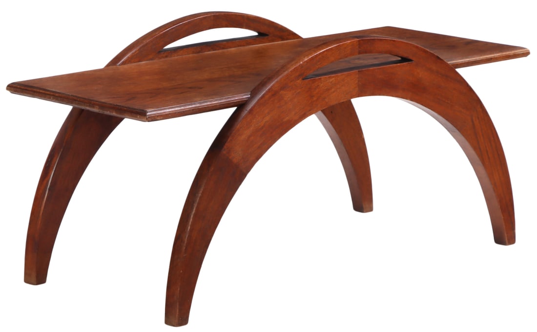 FRENCH OAK COFFEE TABLE WITH INTEGRAL HANDLES C 1950. (1 of 4)