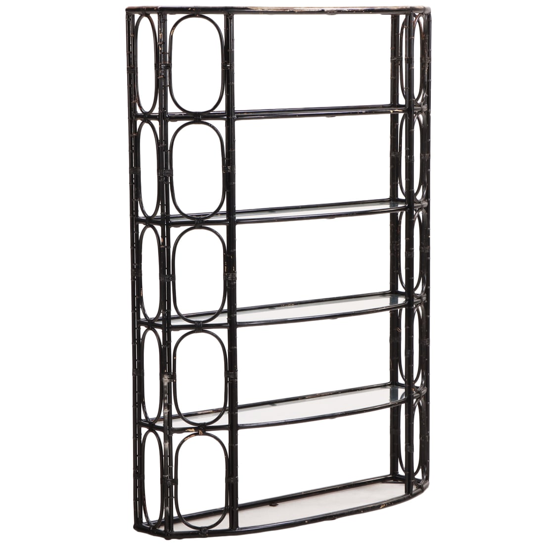 PAINTED STEEL FAUX BAMBOO ETAGERE (1 of 6)