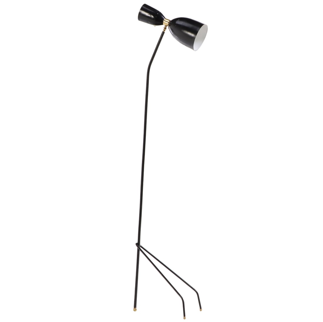 PAINTED IRON FLOOR LAMP HAVING TWO SOCKETS. (1 of 6)