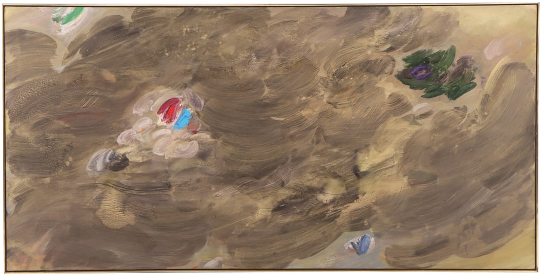 PAUL FORNIER (CANADIAN B. 1939) "OPHIR" LARGE FORMAT ABSTRACT ACRYLIC AND METALLIC POWDER ON (1 of 6)