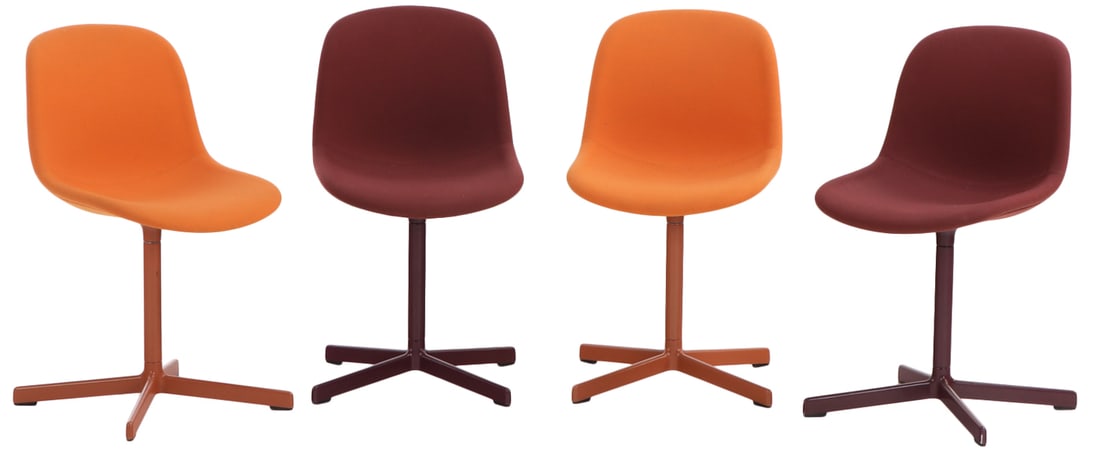 A SET OF FOUR NEU 10 SWIVEL CHAIRS DESIGNED BY SEBASTIAN WRONG FOR HAY. (1 of 6)