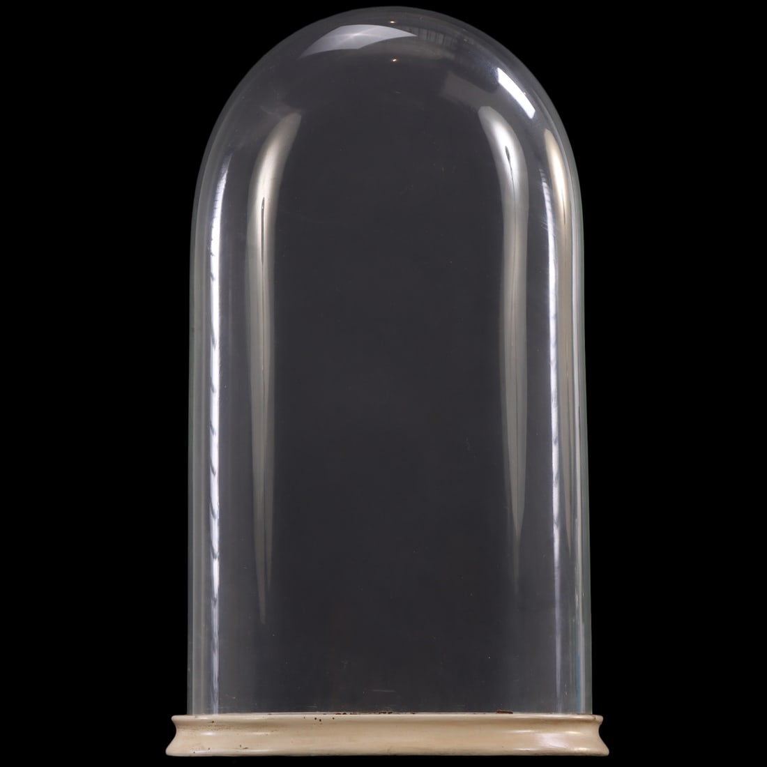 GLASS DOME DISPLAY FOR CLOCK OR SCULPTURE C. 19TH CENTURY (1 of 4)