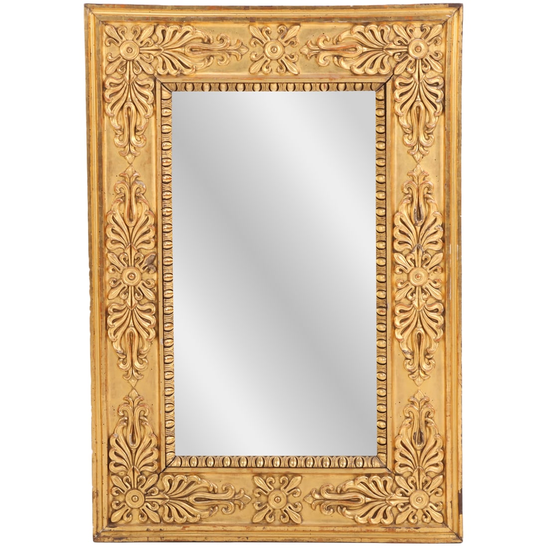 NINETEENTH CENTURY ITALIAN EMPIRE GILTWOOD MIRROR. (1 of 6)