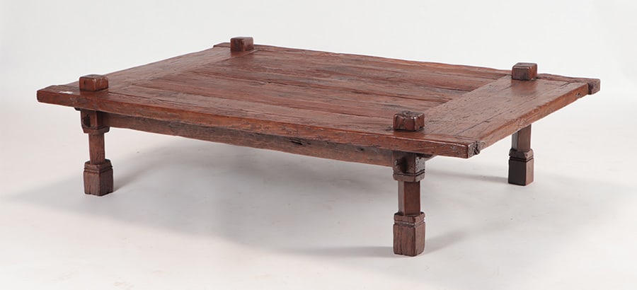 LARGE RUSTIC COFFEE TABLE MADE FROM 18TH/19TH CENTURY WOOD. (1 of 4)