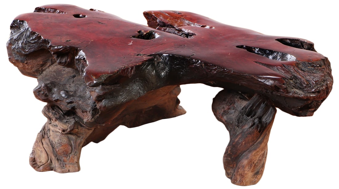 AMERICAN REDWOOD COFFEE TABLE. (1 of 5)