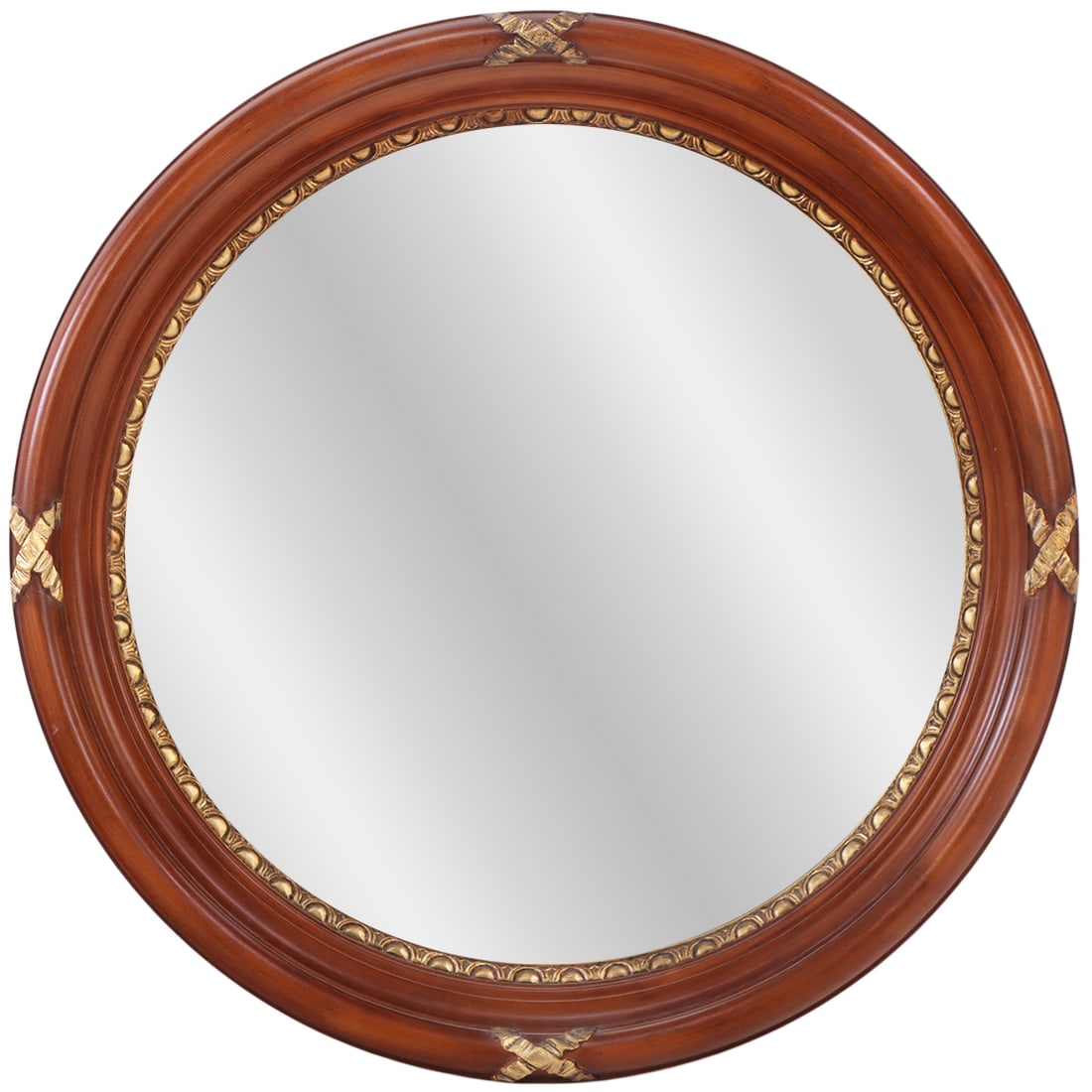 45" CARVED AND GILT WOOD MIRROR IN THE REGENCY STYLE. (1 of 6)