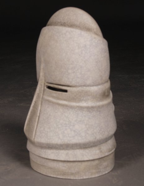 ABSTRACT CAST PORCELAIN SCULPTURE CYBIS PROTOTYPE: Abstract cast porcelain sculpture, unmarked Cybis prototype, incised "SIDE VO SPONGE", circa 1960. Ht: 11" Width: 6.25" Depth: 6"