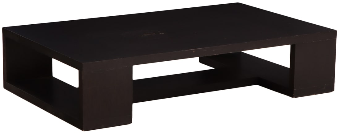 EBONIZED OAK COFFEE TABLE BY CHRISTIAN LIAIGRE. UNMARKED. (1 of 5)