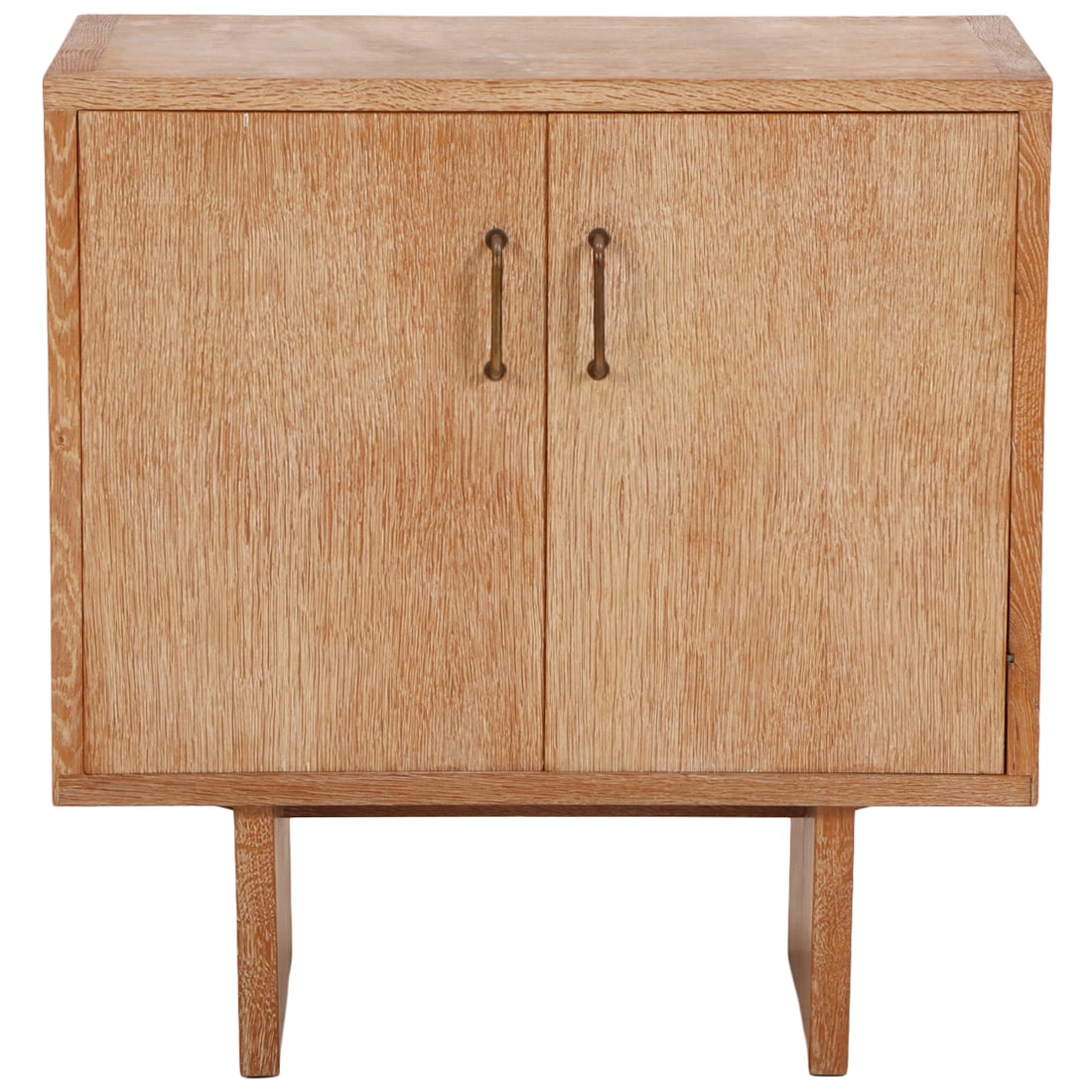A SIMPLE FRENCH CERUSED OAK TWO DOOR SERVER C 1950 (1 of 5)