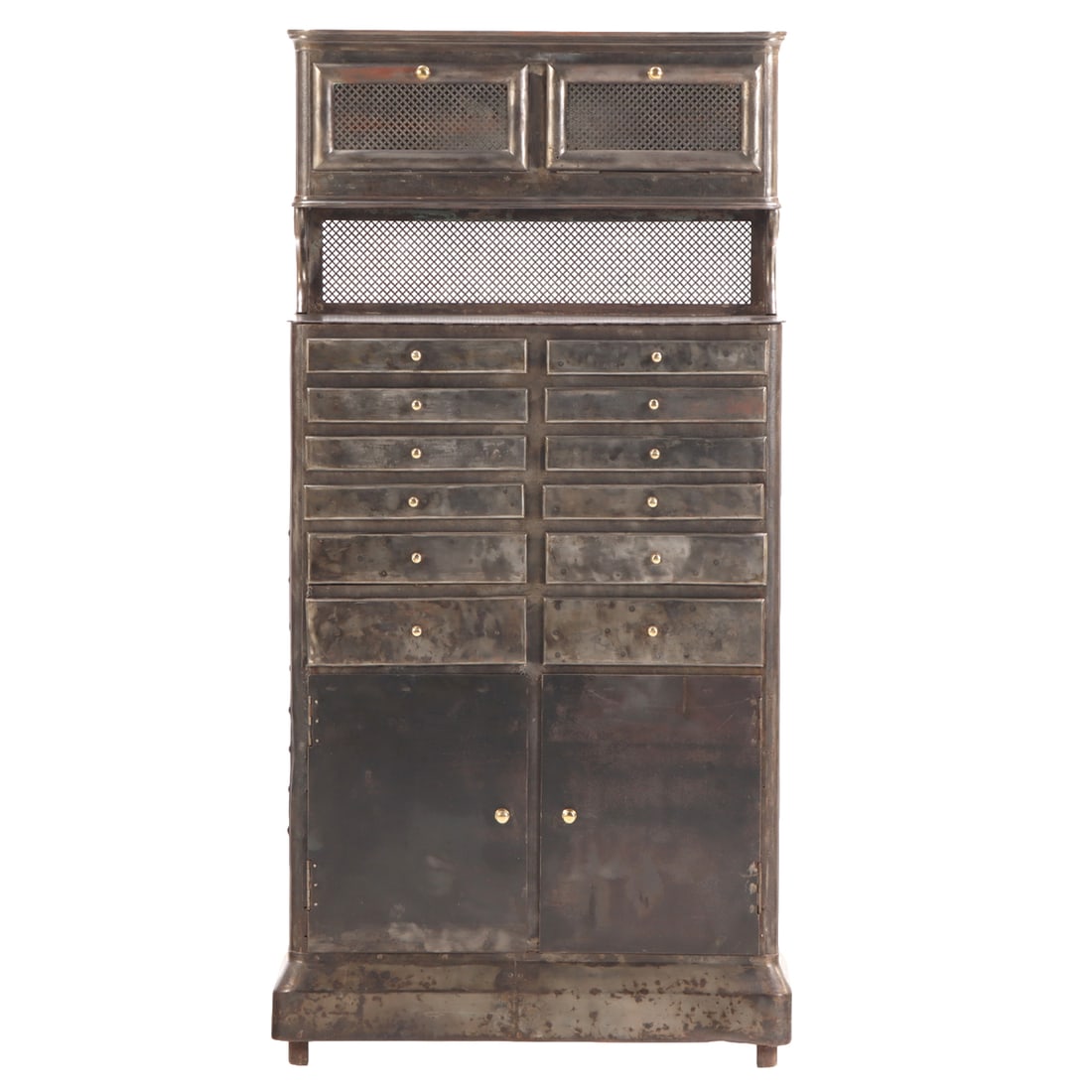 IRON AND BRASS DENTAL CABINET C 1900. (1 of 6)