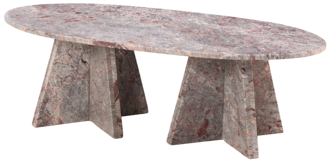 THREE PART MODERNIST MARBLE COFFEE TABLE. (1 of 5)