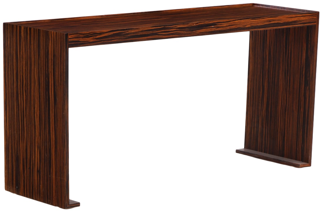 CHRISTIAN LIAIGRE STYLE CONSOLE IN MACASSAR EBONY. (1 of 4)