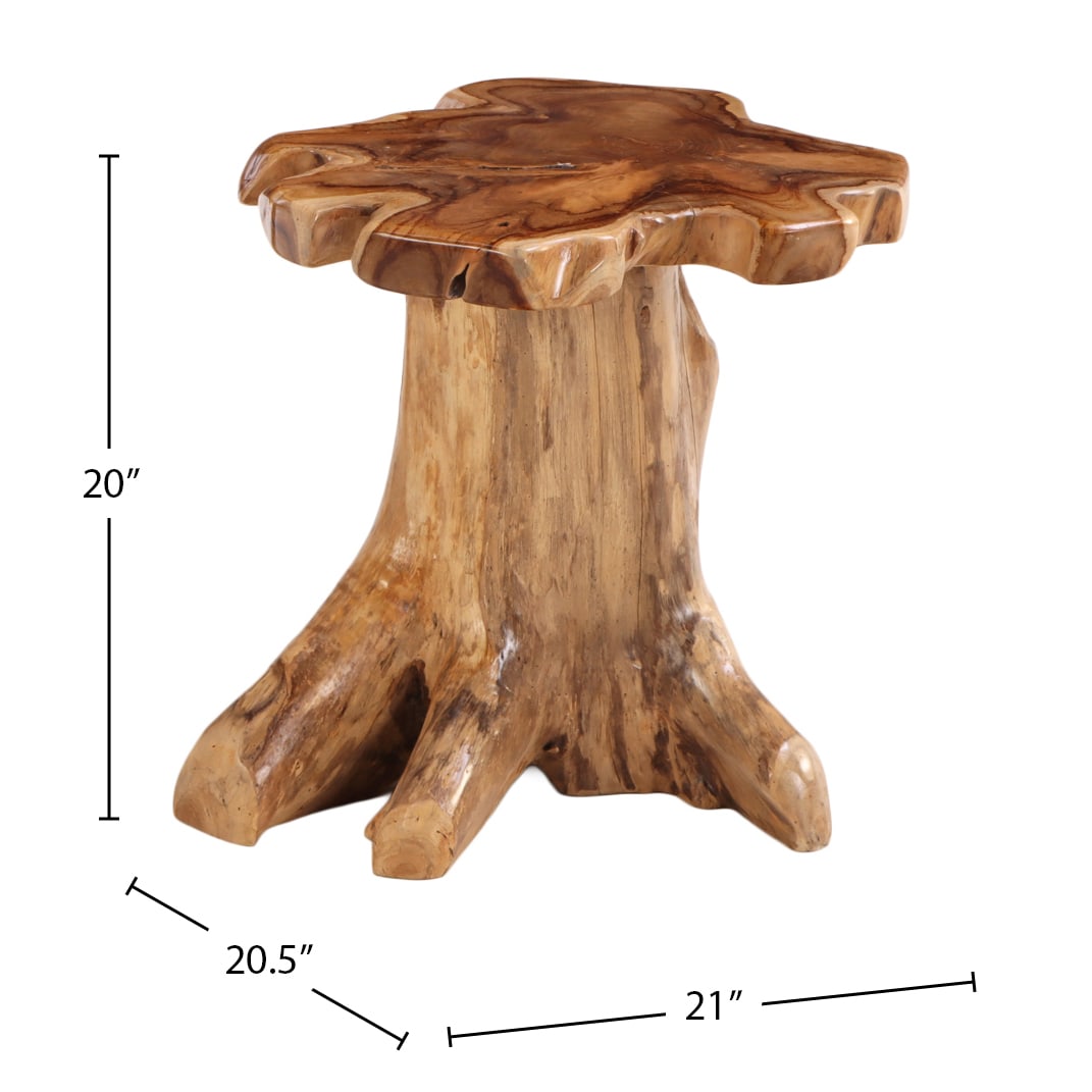 PAIR LIVE EDGE ROOT END TABLES. - 2