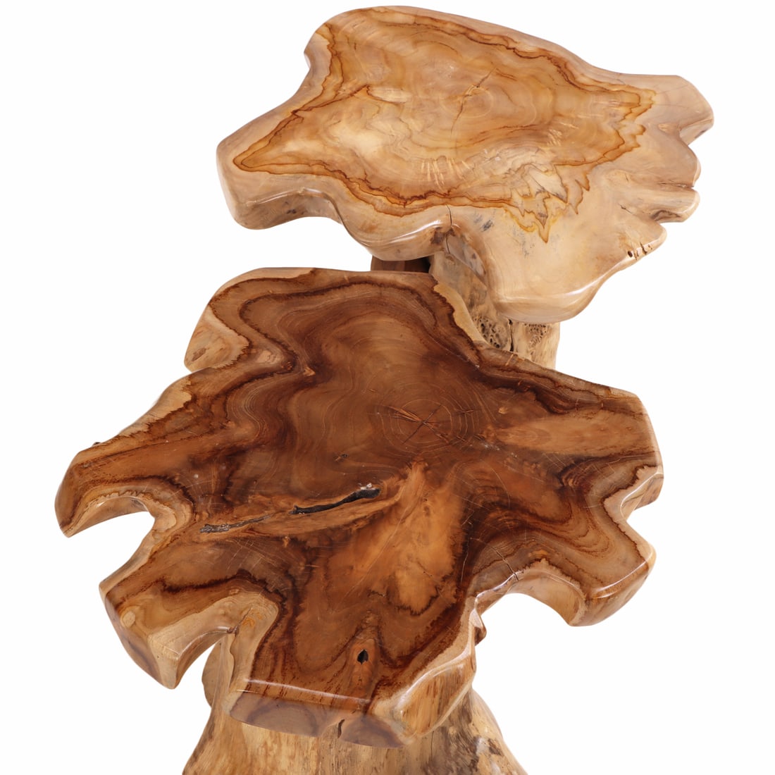 PAIR LIVE EDGE ROOT END TABLES. - 3