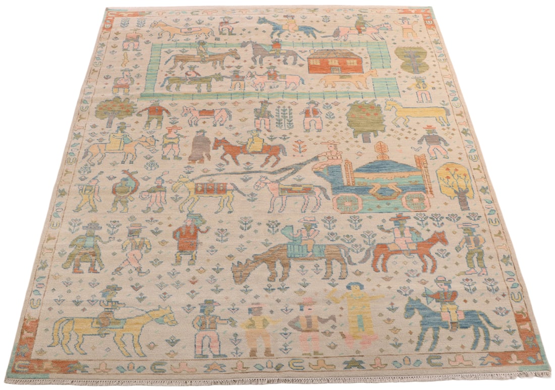 LARISTAN TRIBAL VILLAGE RUG 9' 11" X 8' 2" (1 of 6)