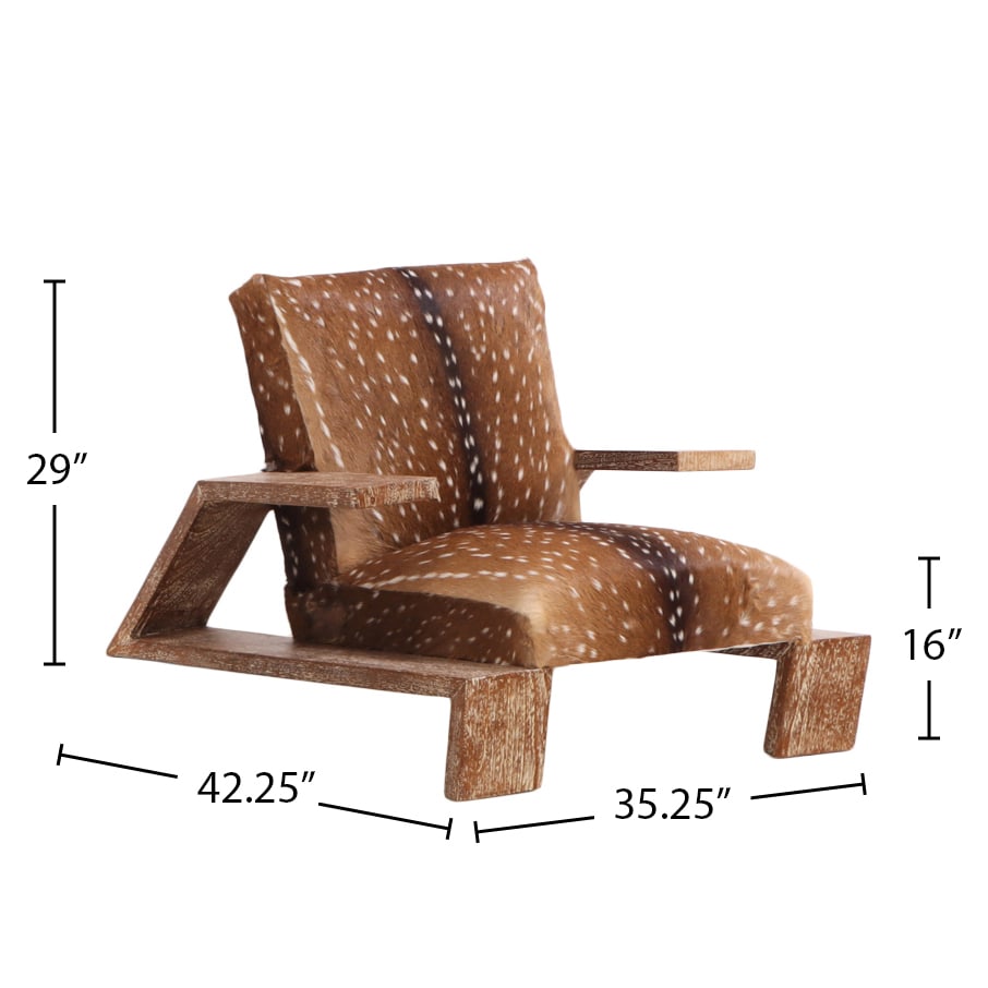 PAIR OF CERUSED OAK AND DEER HIDE ARM CHAIRS IN THE MANNER OF JEAN-MICHEL FRANK. THIS DESIGN WAS - 2