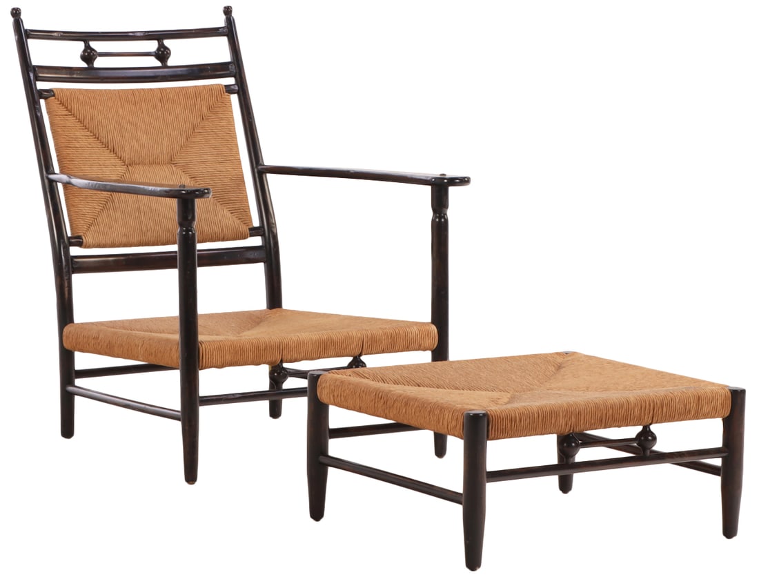 ABIGAIL ARMCHAIR AND OTTOMAN BY REDFORD HOUSE. (1 of 7)