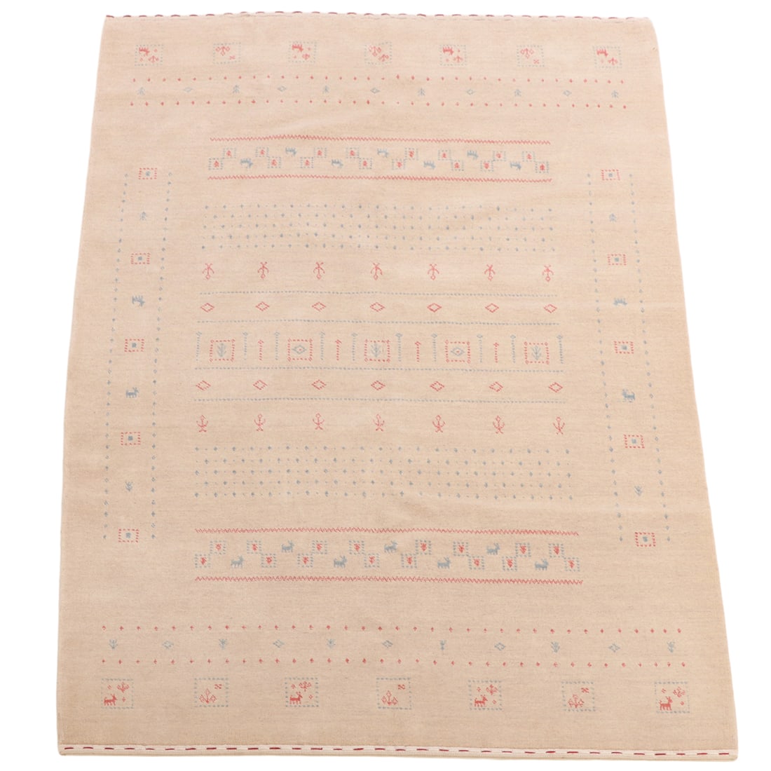 A GABBEH TRIBAL AREA RUG 5'3' X 7'8' (1 of 6)