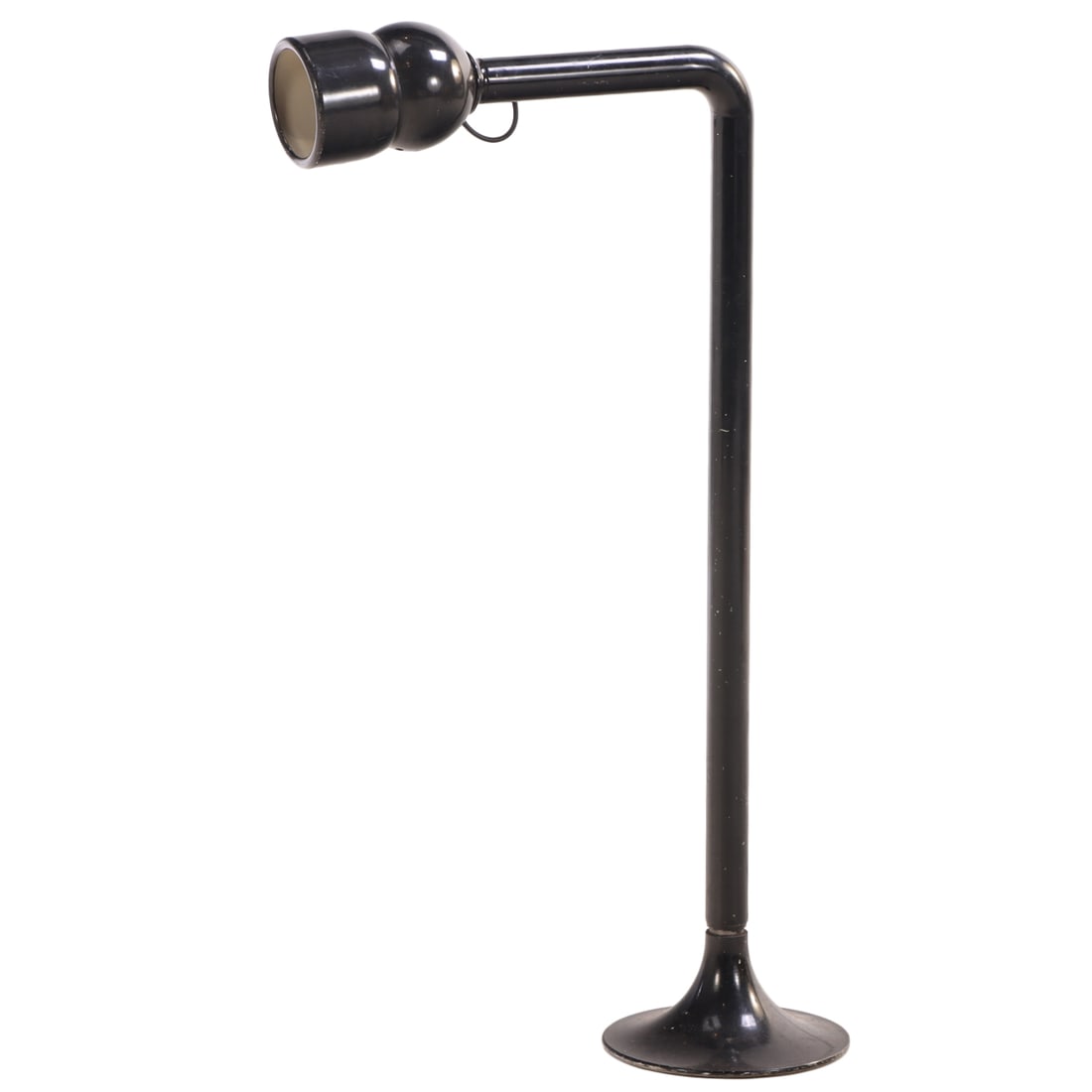 FULGOR ITALIAN MODERN INDUSTRIAL FLOOR LAMP OF BLACK PAINTED METAL C. 1960 (1 of 7)