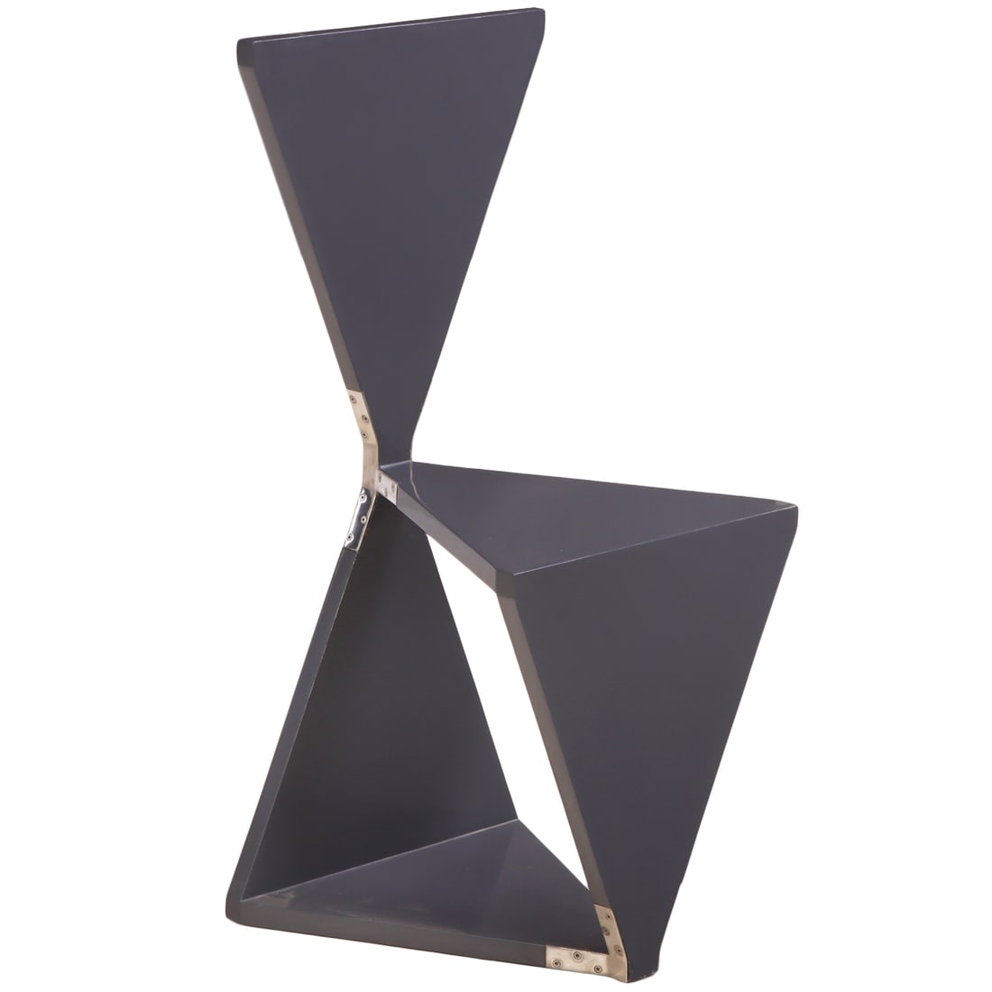 AN EBONIZED DARK GREY TEAK CHAIR DESIGNED BY MAXIMILIAN EICKE FOR MAX ID NY. (1 of 6)