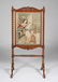 VICTORIAN ROSEWOOD FIRE SCREEN EMBROIDERED PANEL